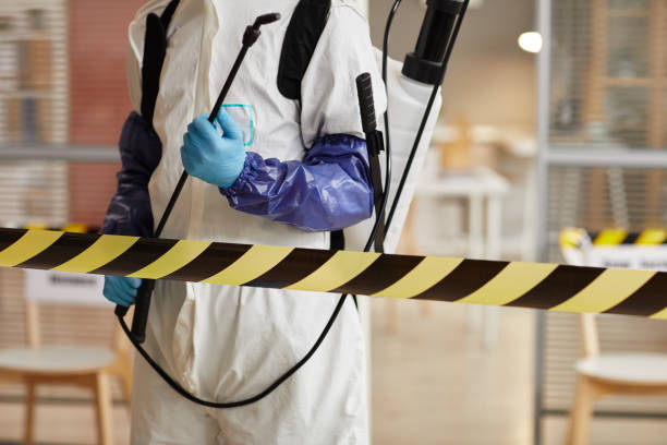 Professional Biohazard Cleanup technician working in Westbury, NY